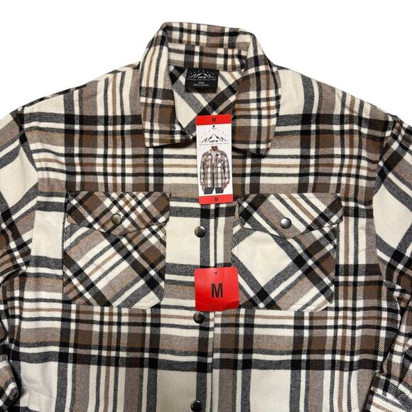 HFX Women's Flannel Snap Front Shacket Jacket Shirt Size Medium NWT - Picture 3 of 10